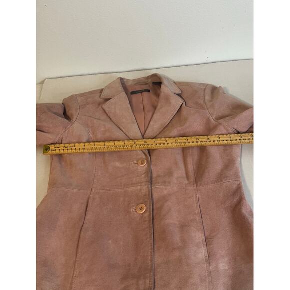 Liz Claiborne Women's Suede Blazer Jacket Size 10 Petite - Picture 6 of 10